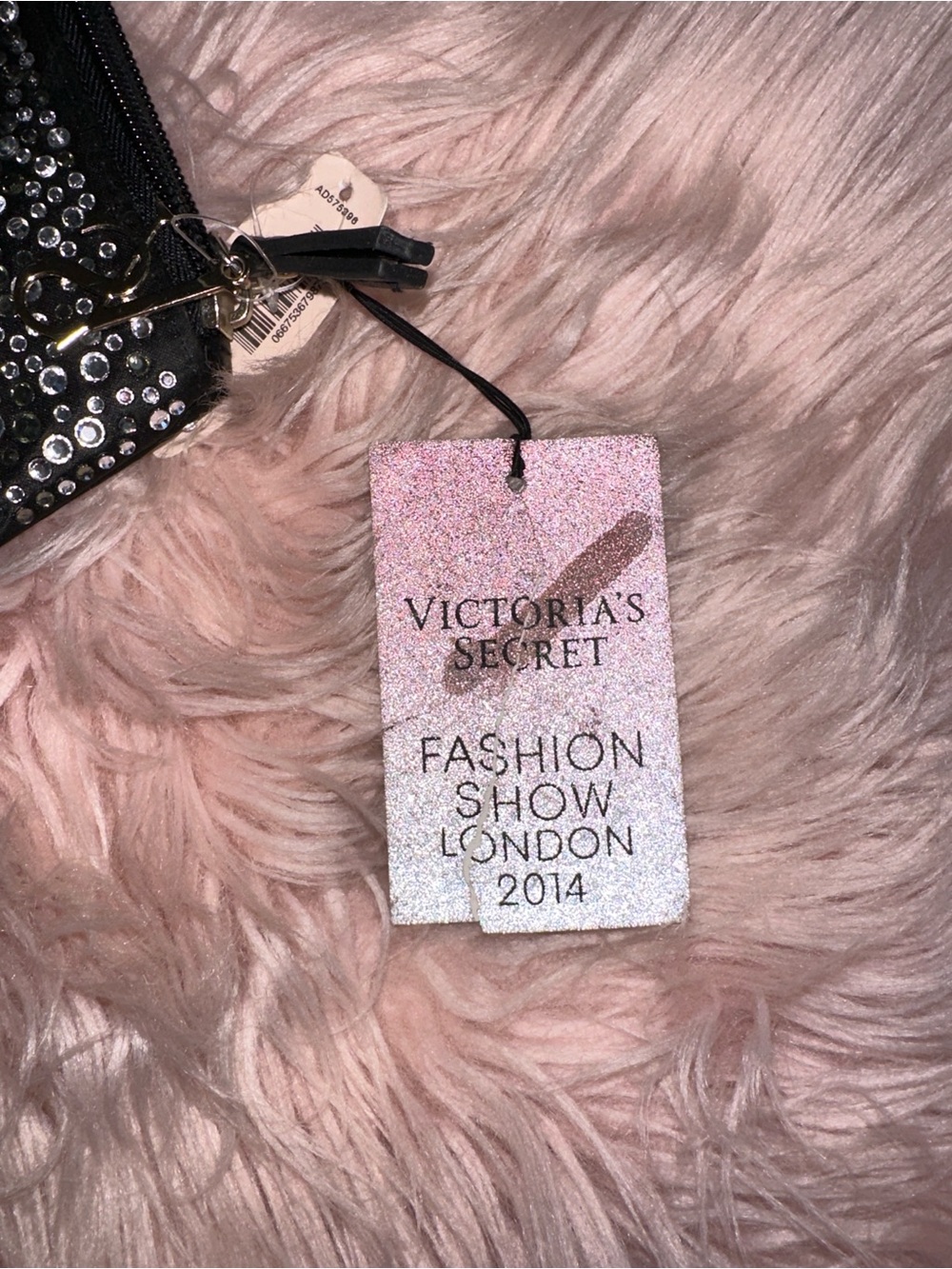 Victoria's Secret Black Crystal-Studded Makeup Pouch - Picture 4 of 14